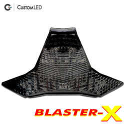 Kawasaki ZX-6R Blaster-X Integrated LED Tail Light for years 2019-2023 by Custom LED - Smoked Lens