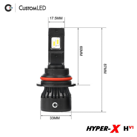 Custom LED Hyper-X HV1 9007 LED Headlight Bulb