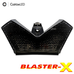 Kawasaki Ninja ZX-14R Blaster-X Integrated LED Tail Light for years 2006-2025 by Custom LED - Smoked Lens