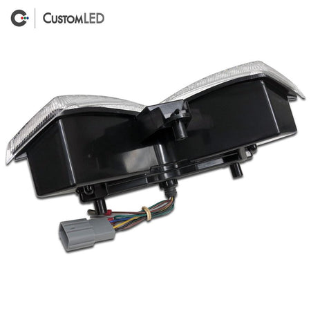 Kawasaki Ninja ZX-14R Blaster-X Luz trasera LED integrada para los años 2006-2025 por Custom LED - Clear Lens