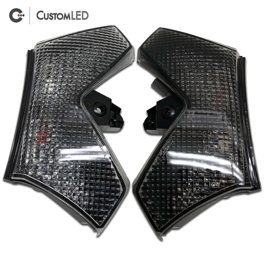 Kawasaki Ninja ZX-14R Blaster-X Luz trasera LED integrada para los años 2006-2025 por Custom LED - Lente transparente VS lente ahumada