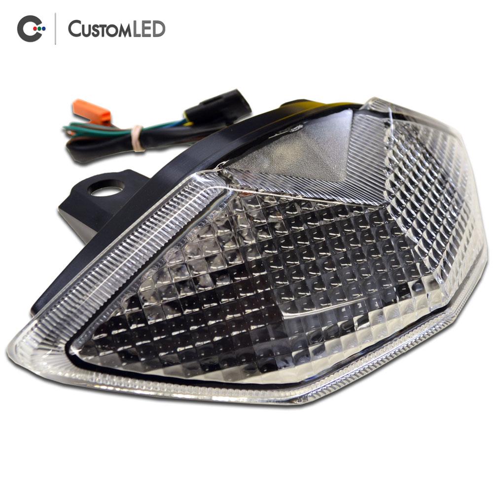 Kawasaki Z1000 Blaster-X Luz trasera LED integrada para los años 2010 2011 2012 2013 por Custom LED - Clear Lens