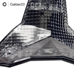 Kawasaki ZX-10RR Blaster-X Luz trasera LED integrada para los años 2021, 2022, 2023, 2024, 2025 y 2026 - Lente transparente