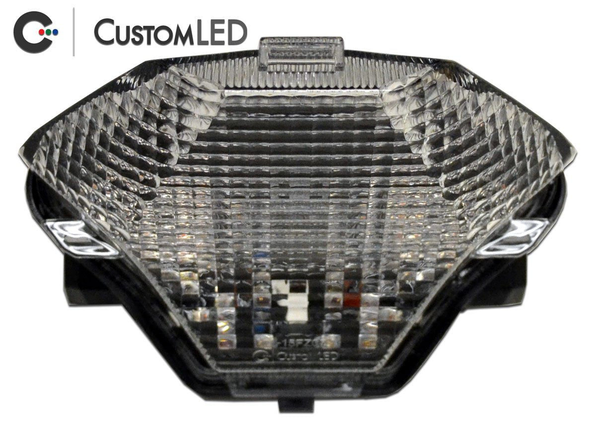 Yamaha FZ-07 Blaster-X Luz trasera LED integrada para los años 2015, 2016 y 2017 por Custom LED - Lente transparente