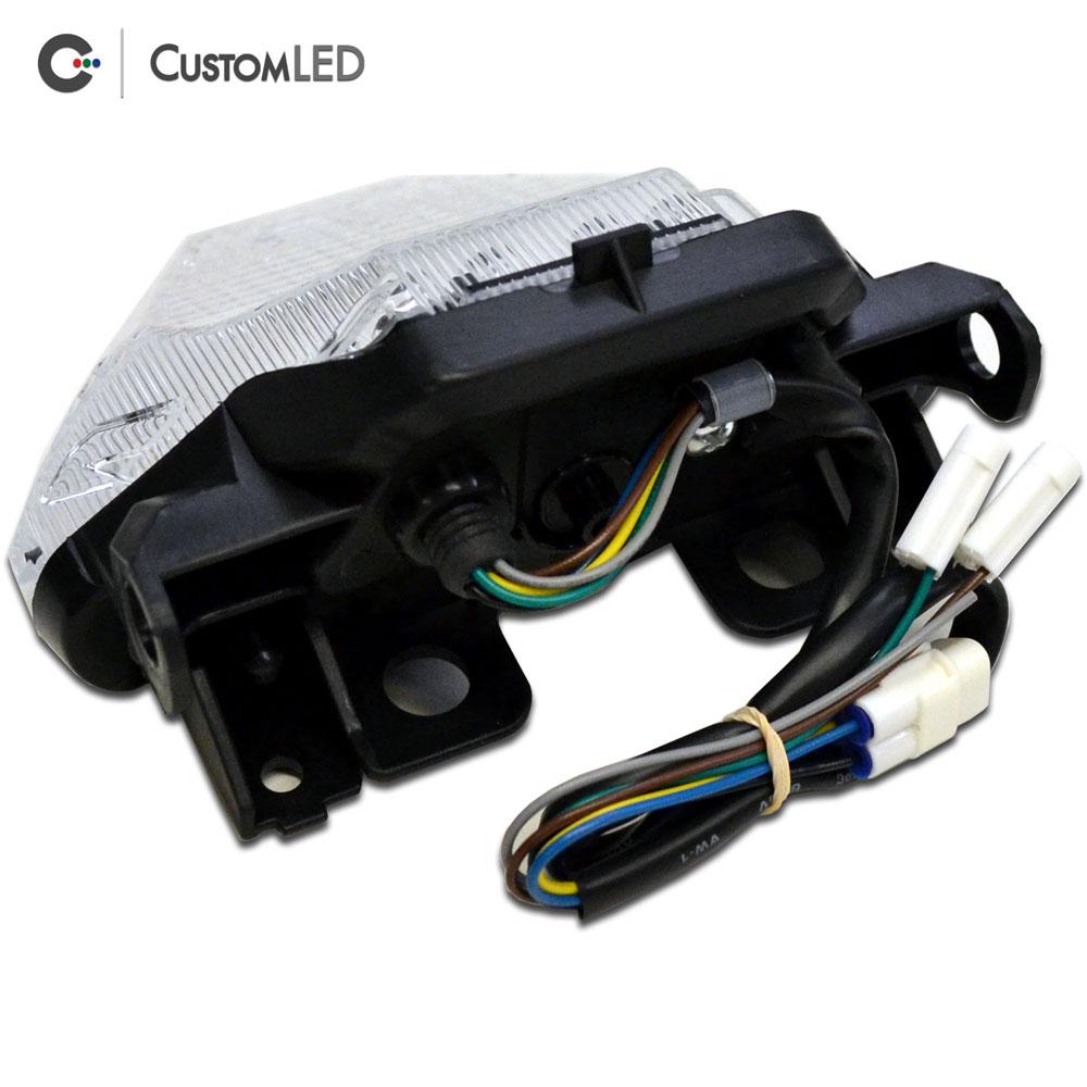 Yamaha FZ-07 Blaster-X Luz trasera LED integrada para los años 2015, 2016 & 2017 por Custom LED - Clear Lens
