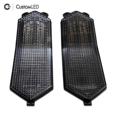 Yamaha YZF-R1 Blaster-X Integrated LED Tail Light for years 2015-2026 by Custom LED - Clear VS Smoked Lens