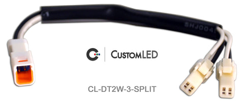 Conectores divisores en Y OEM Ducati para intermitentes, 2 hilos (par), Tipo 3
