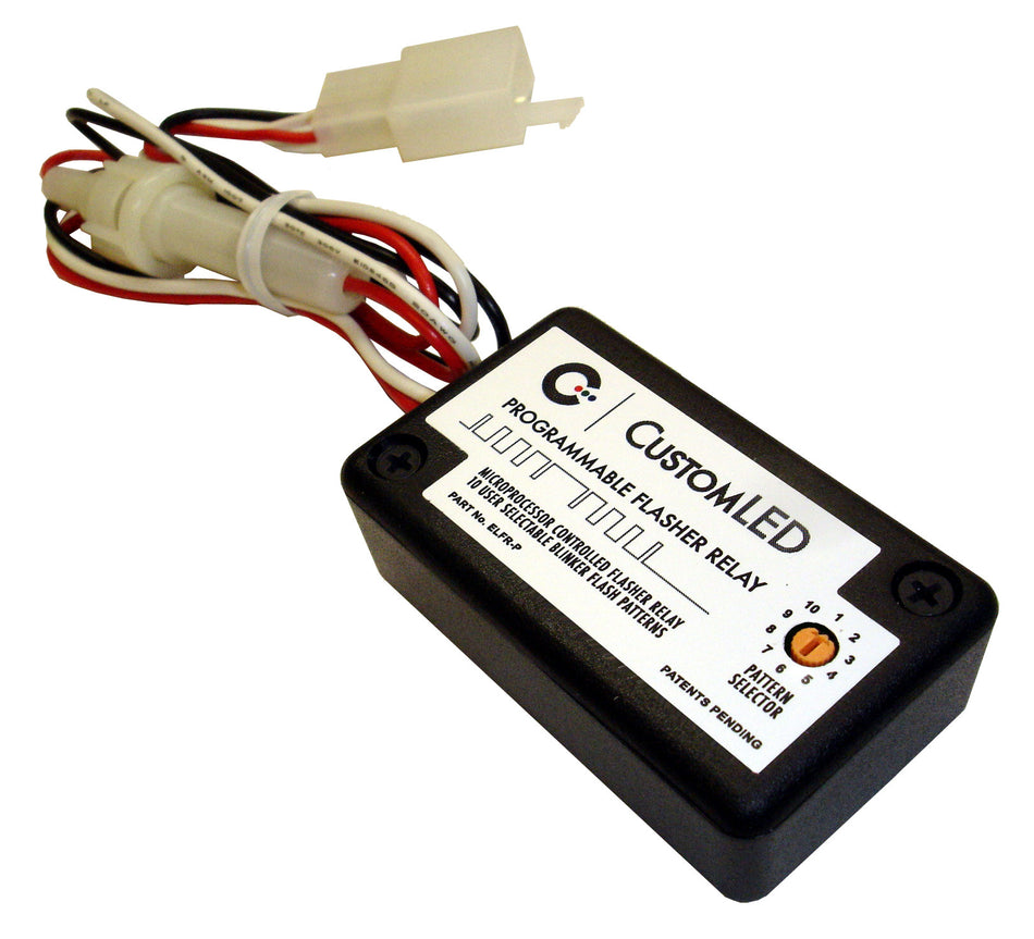 ELFR-P Relé electrónico LED de intermitencia programable con 10 patrones para intermitentes LED