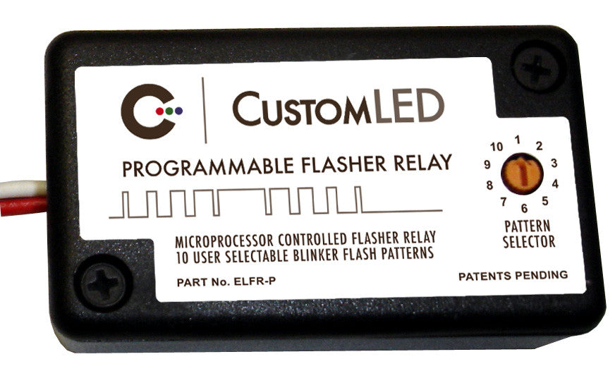 ELFR-P Programmable 10-Pattern Electronic LED Flasher Relay for LED Blinkers Turn Signals