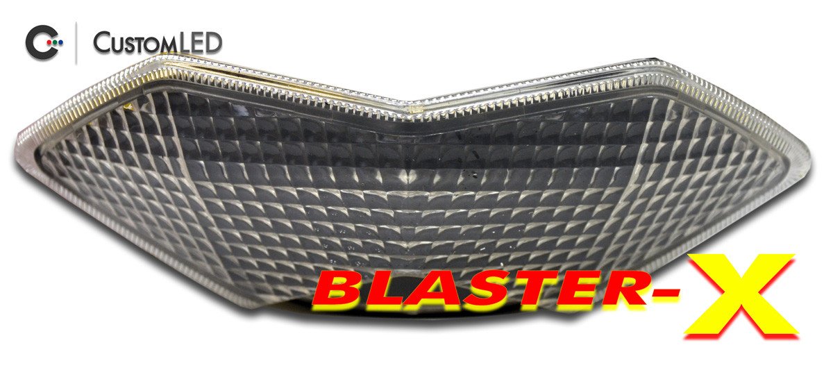 Kawasaki Z1000 Blaster-X Luz trasera LED integrada para los años 2010 2011 2012 2013 por Custom LED - Lente transparente